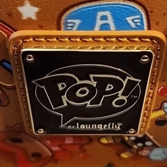 Loungefly Amazon Pop Marvel Avengers Gingerbread AOP  Mini Backpack. NWT main image 6